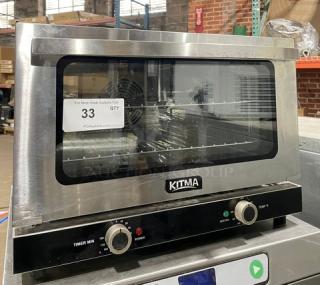 Kitma KMCC50 stainless steel convection oven, 2020 model, countertop, thermostatic control, on legs, excellent condition.
