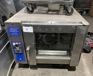 Euroven US04UNO2 commercial stainless steel electric combi oven, 208/240V, 3 phase, on legs, visible control panel.