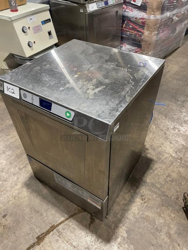 Hobart LXEH commercial stainless steel undercounter dishwasher, Energy Star certified, model SN: 23-1150-000, 120/208-240V.