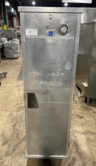Cres-Cor electric heated holding/proofing cabinet with pan slides, 110-120V, single section, on casters, good condition.