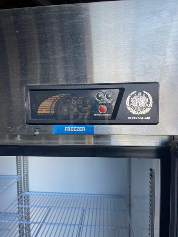 Beverage-Air 2-Door Stainless Steel Freezer, Model KF48-1AS, Energy Star, poly-coated racks, digital controls, 115V 1 Phase.