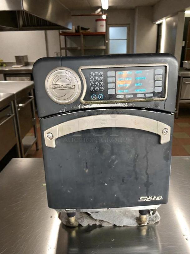 TurboChef SOTA NGO high-speed oven, excellent condition, 208/240V, digital controls, fully tested, model label visible.