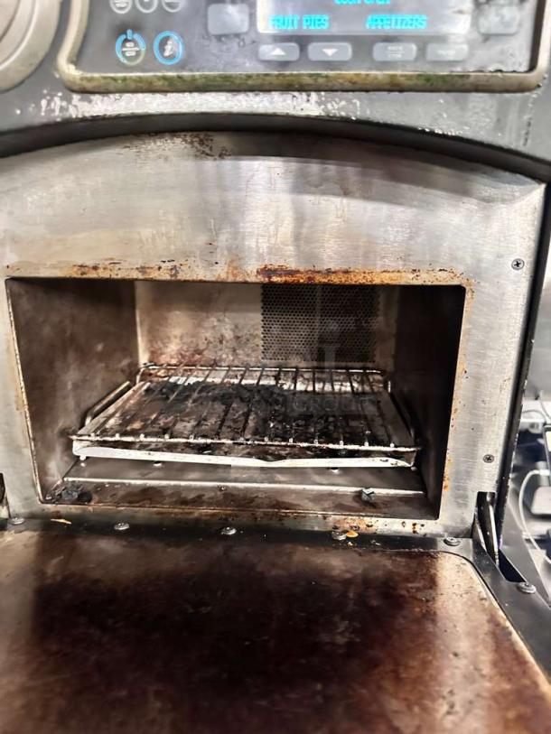 TurboChef SOTA NGO rapid cook oven in outstanding condition, 208/240V, showing interior rack and control panel, fully tested.