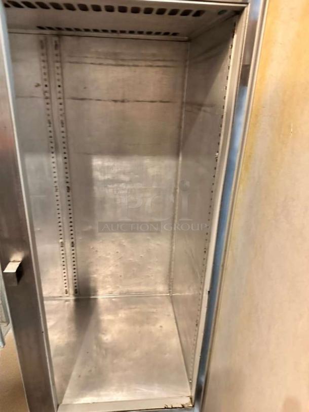 Victory VR-2 double door commercial refrigerator, superb condition, stainless steel interior, shelves adjustable, 115V, tested.