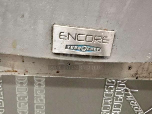 TurboChef Encore Rapid Cook Oven, 208/240V, exceptional condition, fully tested, Encore model label visible.