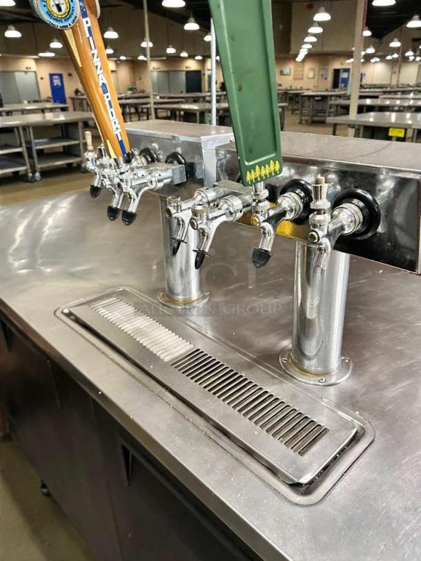 True TDD-4 commercial beer dispenser, excellent condition, 115V, stainless steel, four taps, tested and working.