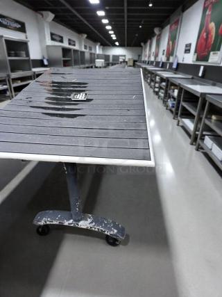 (x3) Commercial patio table, set of 4, weather-resistant, outstanding condition, fully inspected, ready to use.