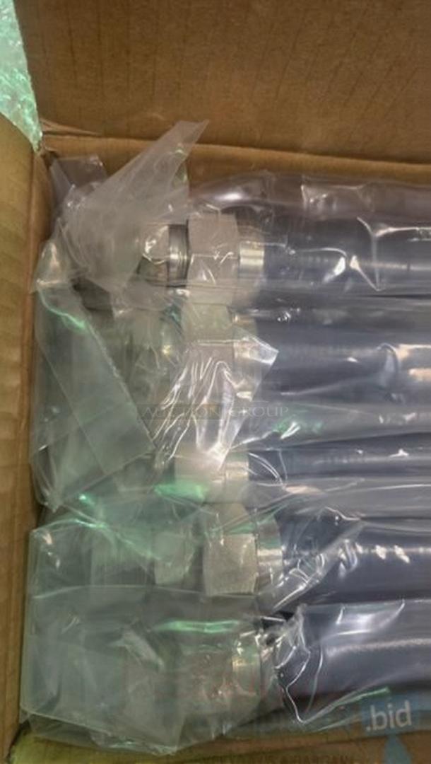 (x10) new North American Kitchen Solutions NK-S-36 gas connectors in packaging, showing stainless steel fittings.