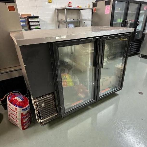 True TBB-24-48G LD commercial bar refrigerator, glass doors, excellent condition, fully tested, 48 1/8".