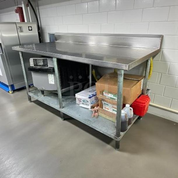 GSW USA WT-E3072 30"x72" commercial stainless steel work table, galvanized undershelf, excellent condition, fully tested.
