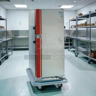 Carter-Hoffmann PH1800 mobile heated cabinet in premium condition, insulated, fully tested, and working, with red accents.