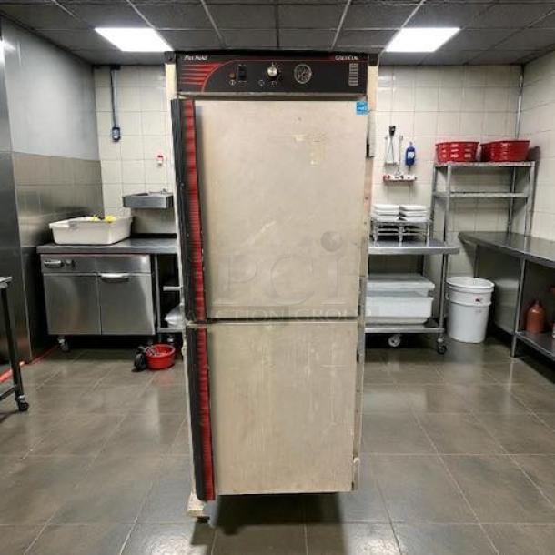 Cres Cor H-138-1834C insulated holding cabinet with solid Dutch doors, excellent condition, 120V, fully tested and working.