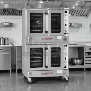 Southbend PCE15S/SI double deck gas convection oven in pristine condition, tested and working. Stainless steel with control panel.