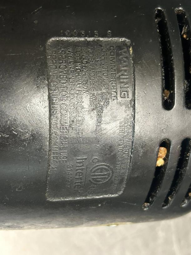 Waring WSB55 Big Stik Immersion Blender, 14" shaft, tested, working, premium condition. Textured label details brand and model.