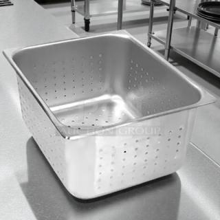 Thunder Group STPA3124PF 1/2 size perforated steam table pan, 4" deep, immaculate condition, fully tested.