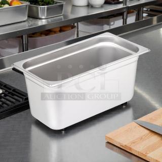 Carlisle DuraPan™ 607136, 1/3 size stainless steel hotel pan, 6" deep, pristine condition, fully tested, light gauge.