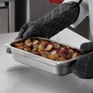 Carlisle 607132 DuraPan anti-jam steam table pan, 1/3 size, stainless steel, 2.5" deep, in superior condition.