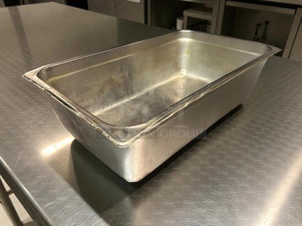 Vollrath 30062 Super Pan V® full-size stainless steel steam table pan, 6" deep, superior condition, fully tested.