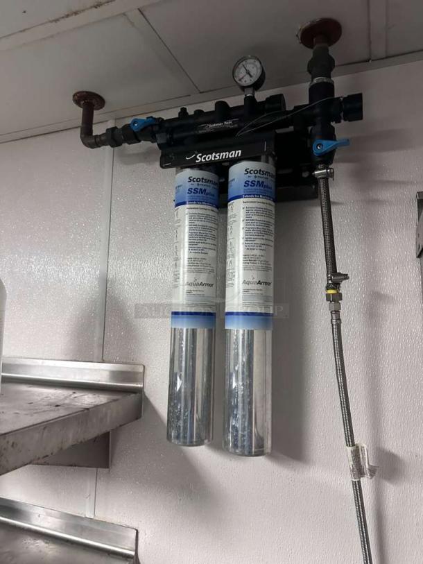 Scotsman SSM Plus AquaArmor water filtration system, excellent condition, dual filters, gauge; tested and working.