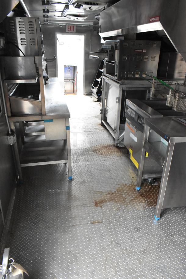 Rock Solid Cargo 24' fast food trailer, fully equipped with commercial kitchen appliances, stainless steel interior, like new.