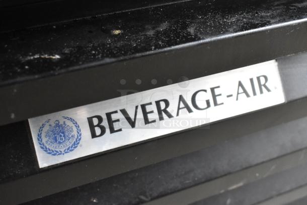 Beverage Air logo on equipment inside a Nationwide 24' food trailer, featuring commercial-grade coolers.