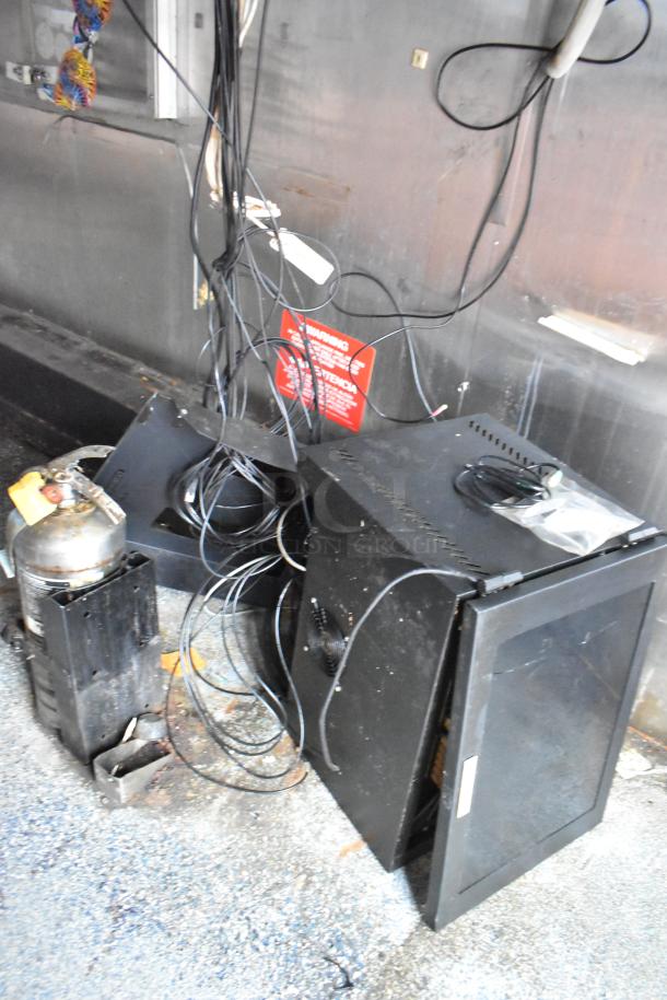 Brand new Stuff4less 24' unbranded shell food trailer interior. Ready for outfitting, features visible wiring, clear title.