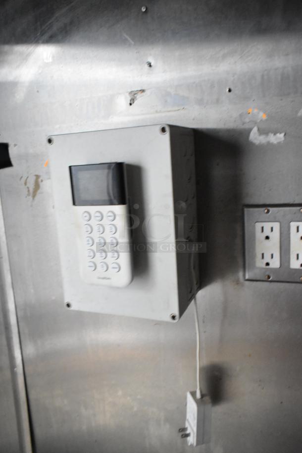 Electrical panel and outlets inside a 2019 Stuff4less 24' food trailer. Ready for appliance installation.