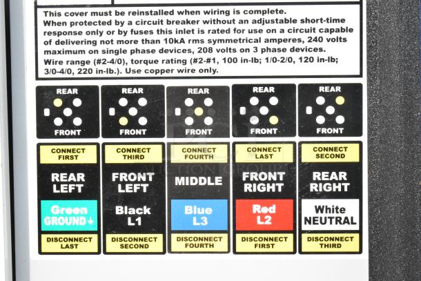 Electrical connection diagram for a Rock Solid Cargo trailer, detailing wiring instructions for safety compliance.