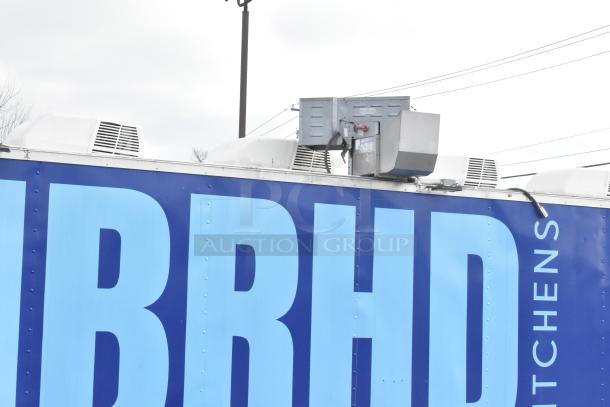 2021 Rock Solid Cargo 24' fast food trailer with commercial equipment, featuring H&K fry freezer, Frymaster fryer, Nieco grill.