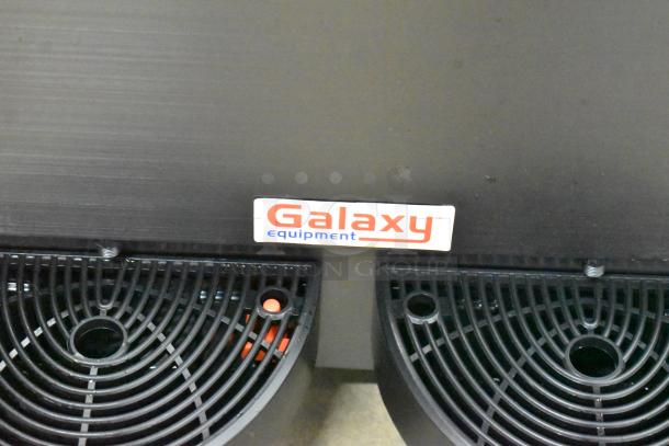 Brand new Galaxy 177GSM2 metal countertop frozen beverage machine. Scratch and dent condition. 120V, 1 phase. Galaxy label visible.