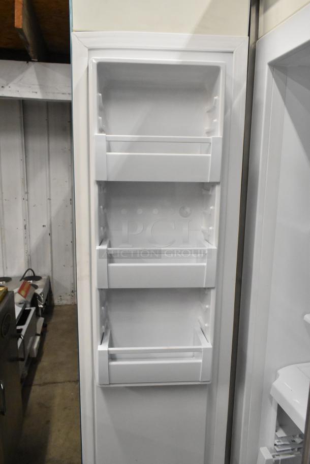 Viking stainless steel 2-door reach-in cooler and freezer, brand new with minor scratches and dents, 115 volts, 1 phase.