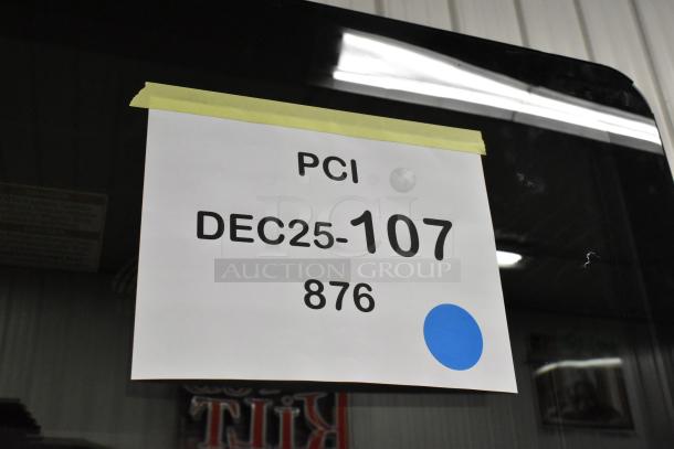 Brand new 2025 True CVM-27-HC commercial glass door cooler, 30" wide, with poly coated racks. Scratch and dent condition. 115 volts.