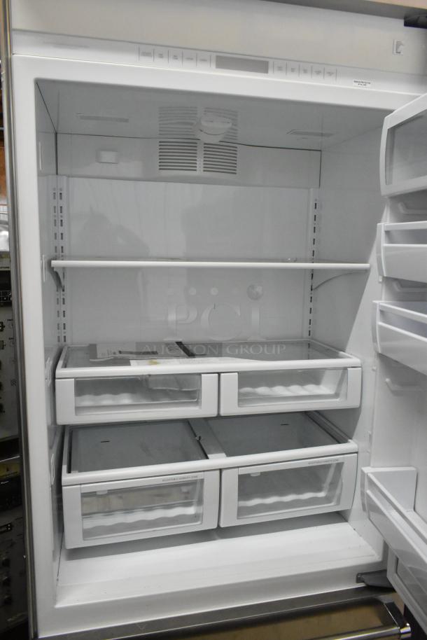 Viking stainless steel commercial reach-in cooler with freezer drawer, 115 volts, 1 phase. Includes adjustable shelves and humidity control drawers.