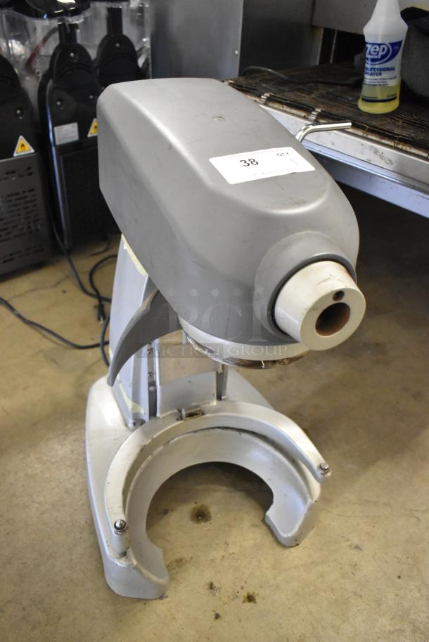 Hobart Legacy HL200 metal 20-quart planetary dough mixer. Good condition. 100-120 volts, 1 phase, countertop model.