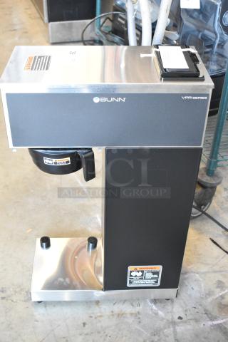 BRAND NEW Bunn 2025 VPR-APS Pourover Airpot Coffee Brewer, 120V, 1 Phase. Minor scratches. Labels show model and warnings.