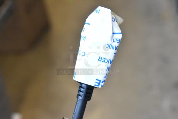 Plug of Bunn VPR-APS Pourover Airpot Coffee Brewer, wrapped in protective material. Model 33200.0010, 120V, 1 Phase.