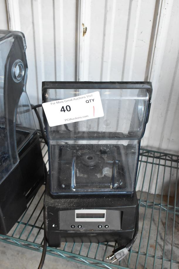 2022 Vita-Mix VM0145 Quiet One Blender Base, metal, 120V, 1-phase. Display panel, power cord. Auction label 40 visible.