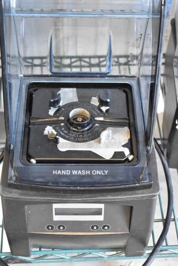 2022 Vita-Mix VM0145 Quiet One Blender Base with sound enclosure, 120V, buttons labeled 1-4, "Hand Wash Only" marked.