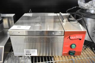 Brand new Avantco 177QS1800SS stainless steel countertop tortilla/portion steamer with minor dents. 120V, 1 phase.