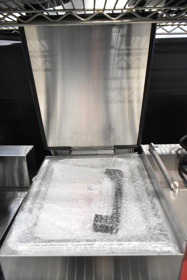 Brand new Avantco 177QS1800SS stainless steel tortilla steamer, still in protective bubble wrap. Countertop model, 120V, 1 phase.