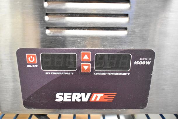 BRAND NEW ServIt 423FW150 stainless steel food warmer, digital controls, 1500W, 12"x20", 120V, 1 Phase, scratch and dent condition.