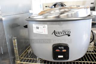 Avantco 177RCB124 stainless steel commercial rice cooker/warmer, 124 cup, with removable lid, new scratch and dent.