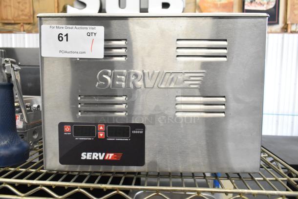 BRAND NEW ServIt 423FW150 stainless steel electric countertop food warmer. Features digital controls, 120V, 1 phase.