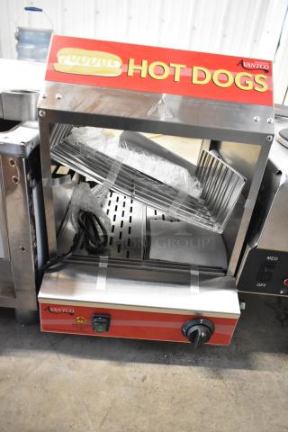 Avantco 177HDS175 hot dog steamer, brand new, stainless steel, scratch and dent, holds 175 dogs/40 buns, 120V, 1 phase.