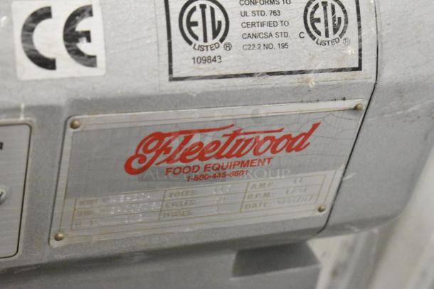 Fleetwood AE-20A metal countertop 20-quart dough mixer with mixing bowl, bowl guard, paddle, 115V, 1 phase, used condition.