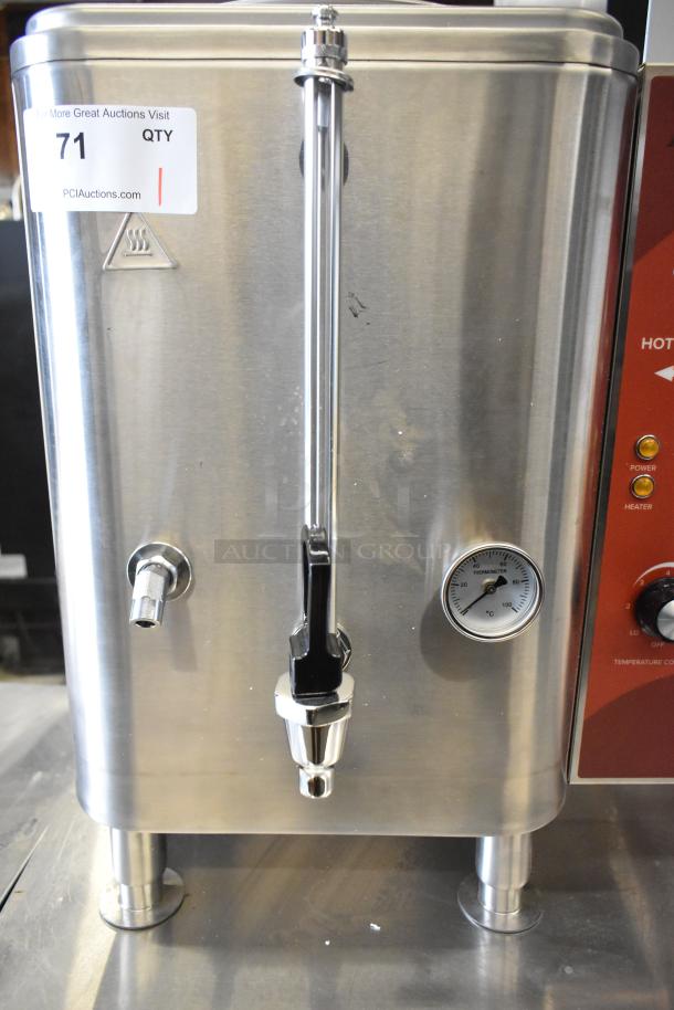 Brand new Avantco 177HWD10D stainless steel 10-gallon hot water dispenser, scratch and dent, 208/240V, 1-phase.