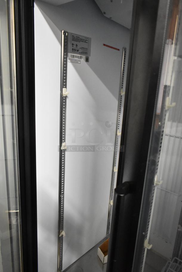 Turbo Air TGF-35SDB-N commercial freezer interior, showing metal frame and poly-coated racks. 115V, 1 Phase.
