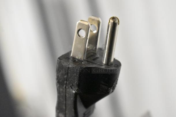 Close-up of a three-prong plug for the Avalon A5BOTTLELESS Water Cooler Dispenser, 115 Volts, 1 Phase.