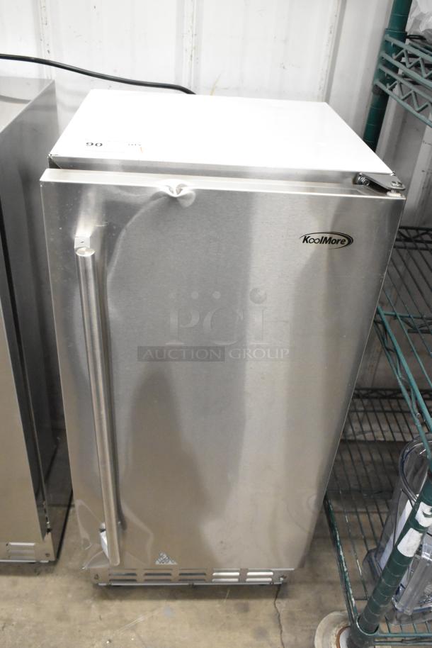 Brand new KoolMore KM-BIM66-NSS stainless steel ice maker, 66lb/day, with drain pump. Scratch and dent, 115V, 1 phase.