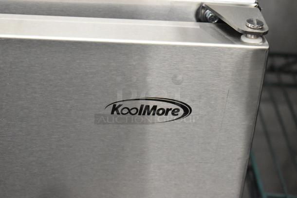 BRAND NEW KoolMore KM-BIM66-NSS Stainless Steel Residential Pearl Ice Nugget Maker, 66lb/day, with visible brand logo.